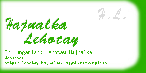 hajnalka lehotay business card